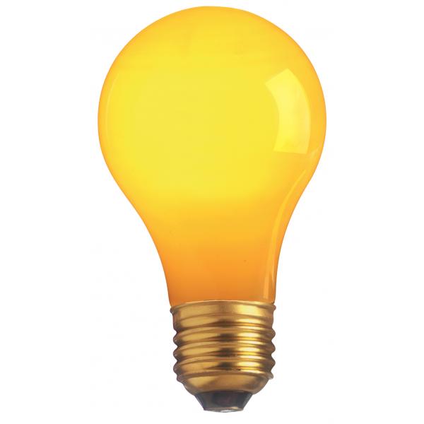 25W A19 CERAMIC YELLOW 130V Supply