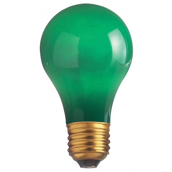 25W A19 CERAMIC GREEN 130V. on Sale