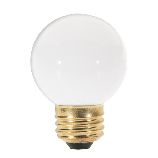 25W G16 1/2 WHITE MED. BASE on Sale