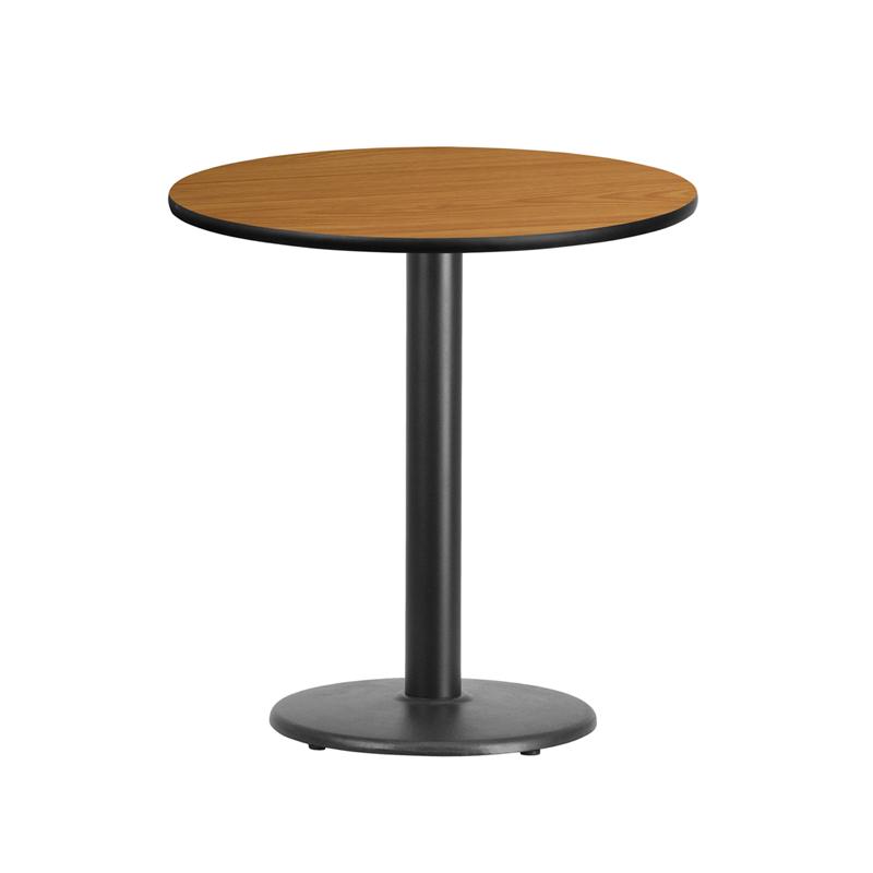 Flash Furniture 24” Round Natural Laminate Table Top with 18” Round Table Height Base – XU-RD-24-NATTB-TR18-GG Hot on Sale