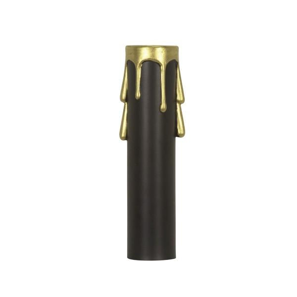 3″ BLCK/GOLD DRIP CAND. CANDLE Online now