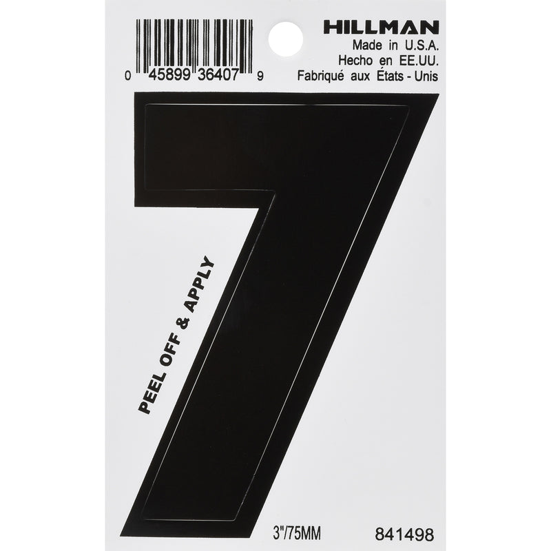 3″ BLK #7 VINYL ADHV 1PC Online Sale