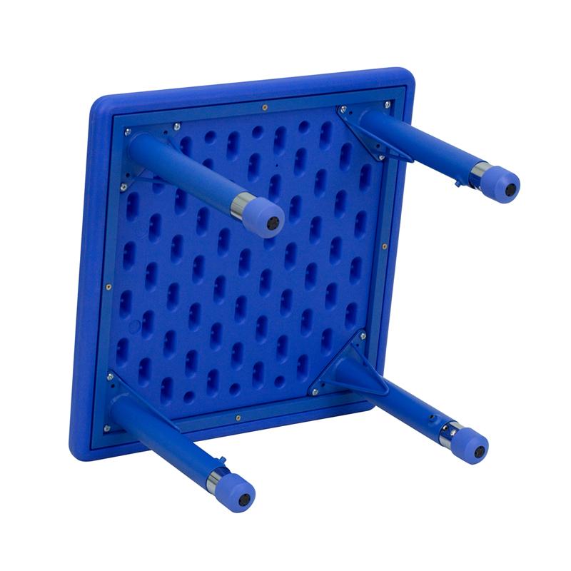 Flash Furniture 24” Square Blue Plastic Height Adjustable Activity Table – YU-YCX-002-2-SQR-TBL-BLUE-GG Online