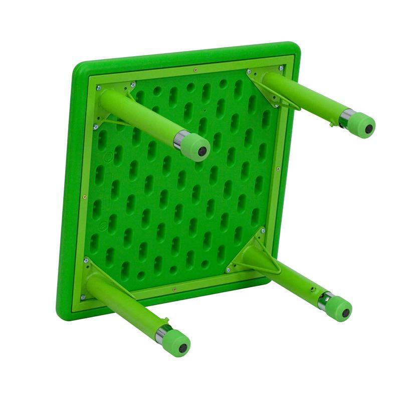 Flash Furniture 24” Square Green Plastic Height Adjustable Activity Table – YU-YCX-002-2-SQR-TBL-GREEN-GG Online now