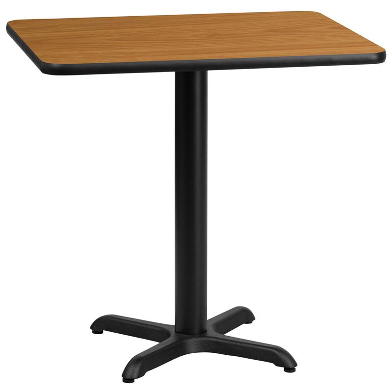 Flash Furniture 24” x 30” Rectangular Natural Laminate Table Top with 22” x 22” Table Height Base – XU-NATTB-2430-T2222-GG Online now