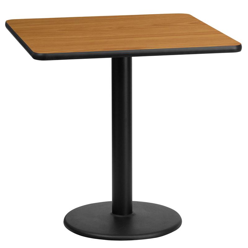 Flash Furniture 24” Square Natural Laminate Table Top with 18” Round Table Height Base – XU-NATTB-2424-TR18-GG Online