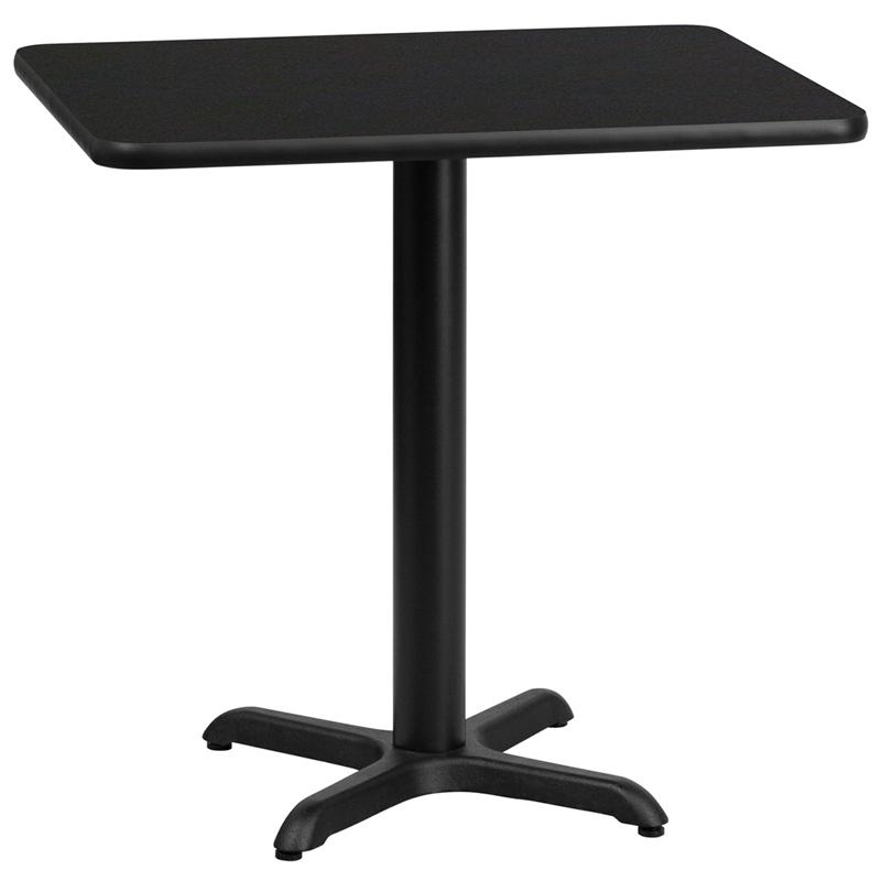 Flash Furniture 24” x 30” Rectangular Black Laminate Table Top with 22” x 22” Table Height Base – XU-BLKTB-2430-T2222-GG Online now