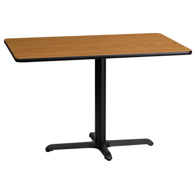 Flash Furniture 24” x 42” Rectangular Natural Laminate Table Top with 22” x 30” Table Height Base – XU-NATTB-2442-T2230-GG Hot on Sale