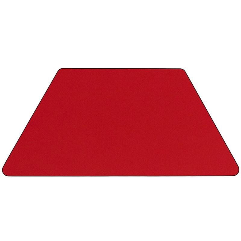 Flash Furniture 25”W x 45”L Trapezoid Red HP Laminate Activity Table – Standard Height Adjustable Legs – XU-A2448-TRAP-RED-H-A-GG Online