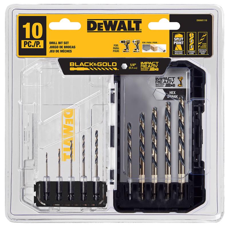 DW IR DRILL BIT SET 10PC Online Hot Sale