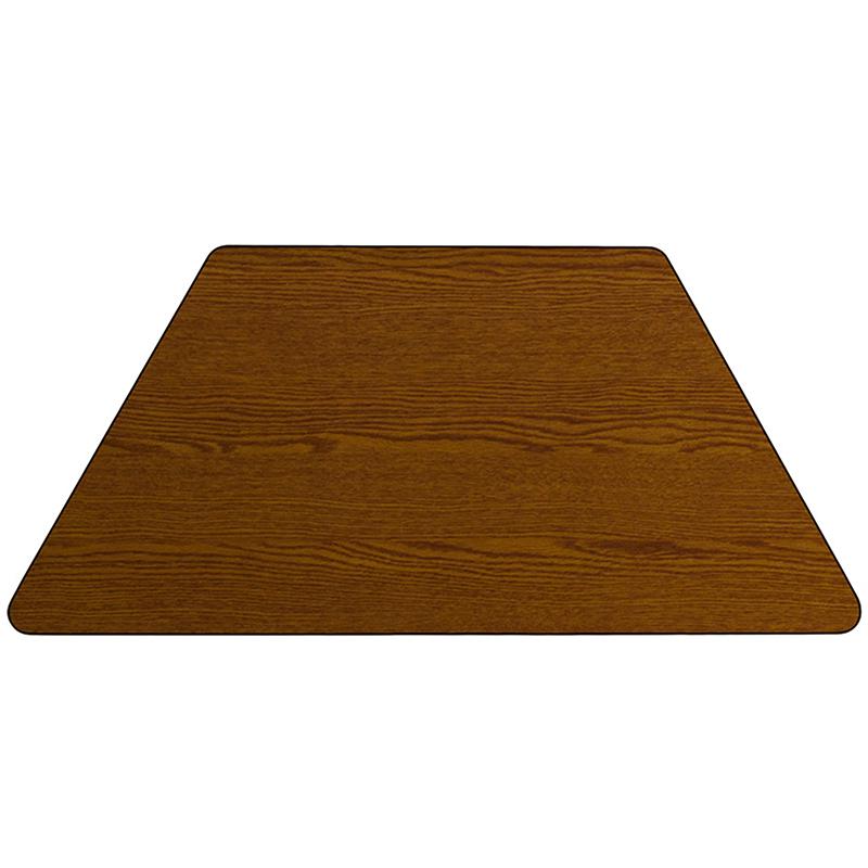 Flash Furniture 25”W x 45”L Trapezoid Oak HP Laminate Activity Table – Standard Height Adjustable Legs – XU-A2448-TRAP-OAK-H-A-GG Fashion