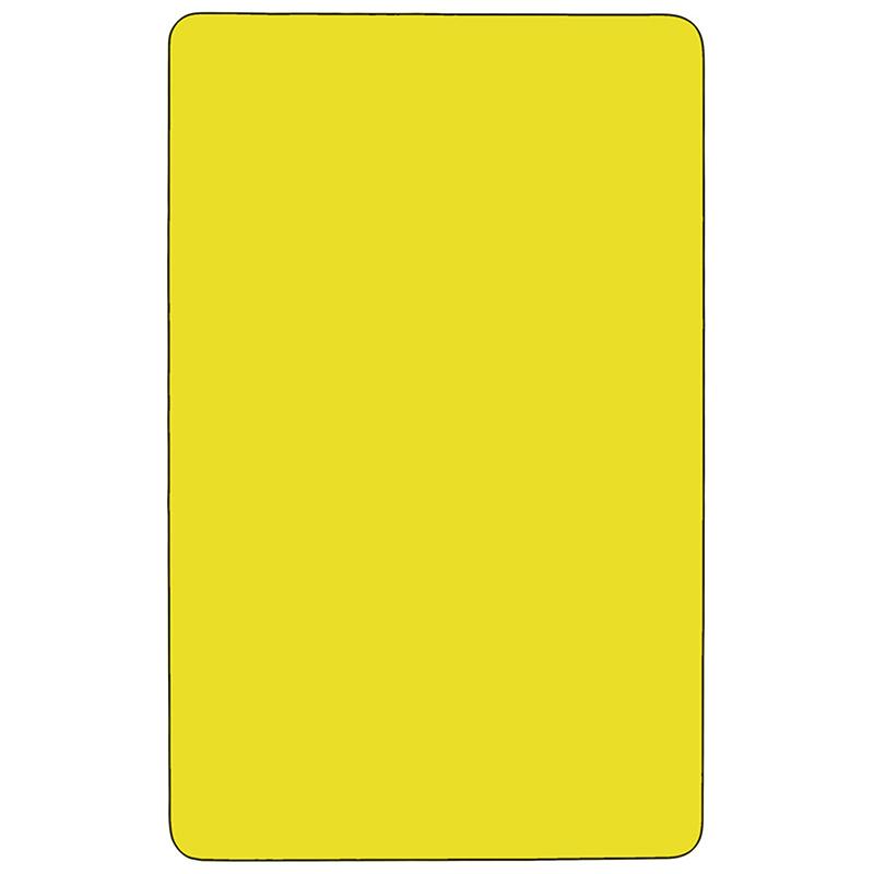 Flash Furniture 24”W x 48”L Rectangular Yellow HP Laminate Activity Table – Height Adjustable Short Legs – XU-A2448-REC-YEL-H-P-GG Discount