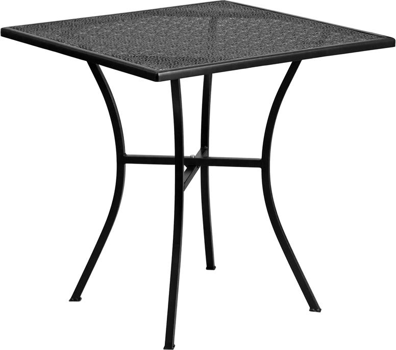 Flash Furniture 28” Square Black Indoor-Outdoor Steel Patio Table – CO-5-BK-GG Online Sale