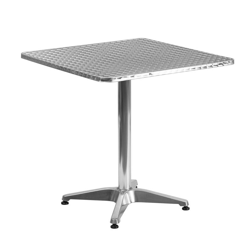 Flash Furniture 27.5” Square Aluminum Indoor-Outdoor Table with Base – TLH-053-2-GG Online
