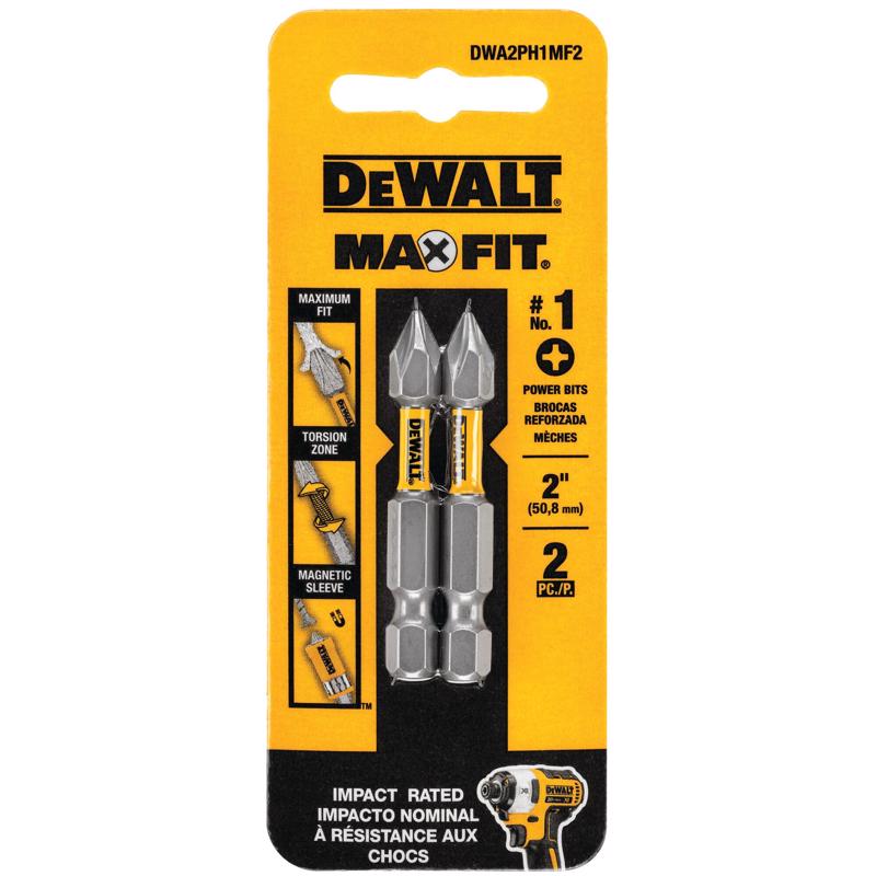 DW PH #1 BIT 2″ 2PK Supply