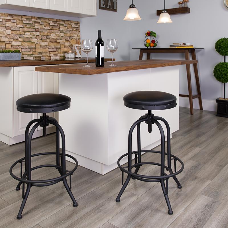 Flash Furniture 30” Barstool with Swivel Lift Black Leather Seat – ET-BR542-230-GG Online