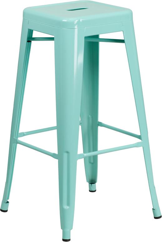 Flash Furniture 30” High Backless Mint Green Indoor-Outdoor Barstool – ET-BT3503-30-MINT-GG on Sale