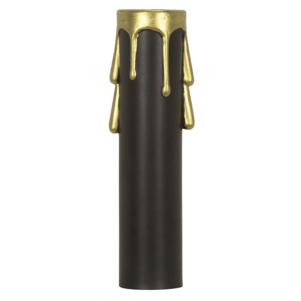 4″ BLK/GOLD DRIP CAND. CANDLE Online Sale