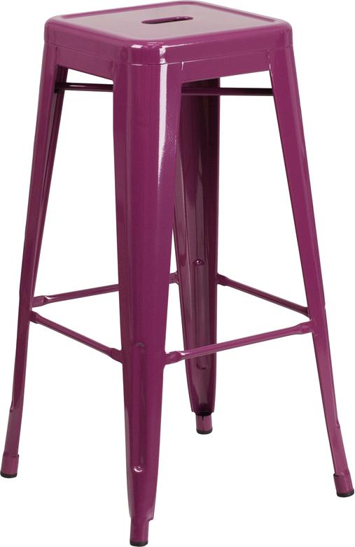 Flash Furniture 30” High Backless Purple Indoor-Outdoor Barstool – ET-BT3503-30-PUR-GG Online Sale