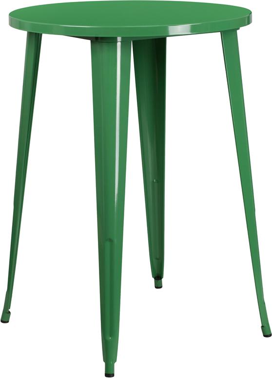 Flash Furniture 30” Round Green Metal Indoor-Outdoor Bar Height Table – CH-51090-40-GN-GG on Sale