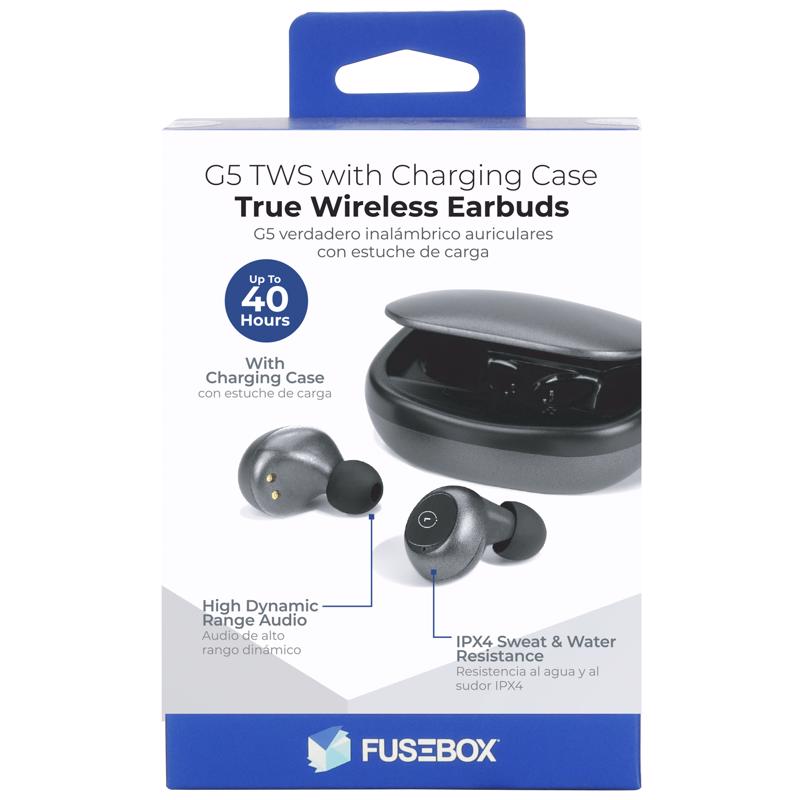 EARBDS W/CHARGE CASE BLK Supply