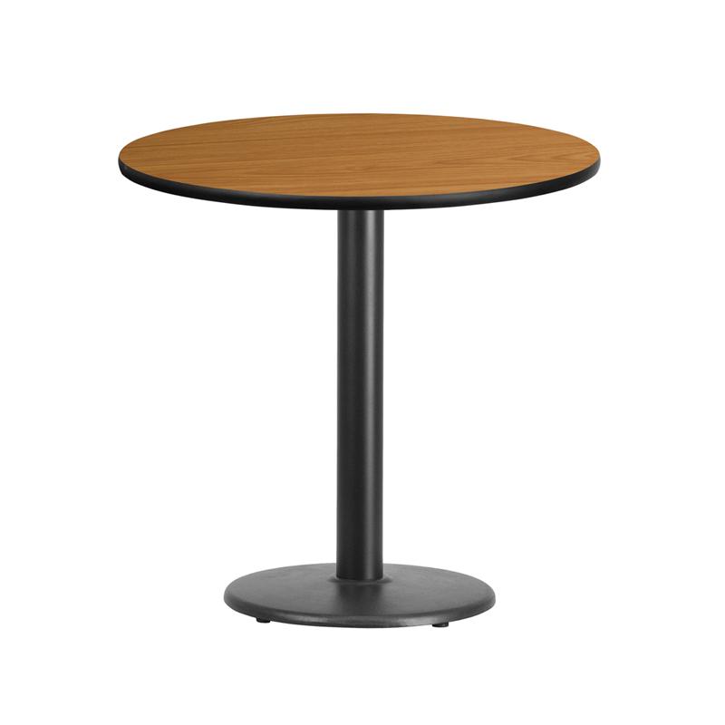 Flash Furniture 30” Round Natural Laminate Table Top with 18” Round Table Height Base – XU-RD-30-NATTB-TR18-GG Sale