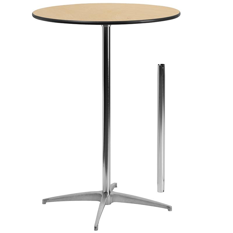 Flash Furniture 30” Round Wood Cocktail Table with 30” and 42” Columns – XA-30-COTA-GG Hot on Sale