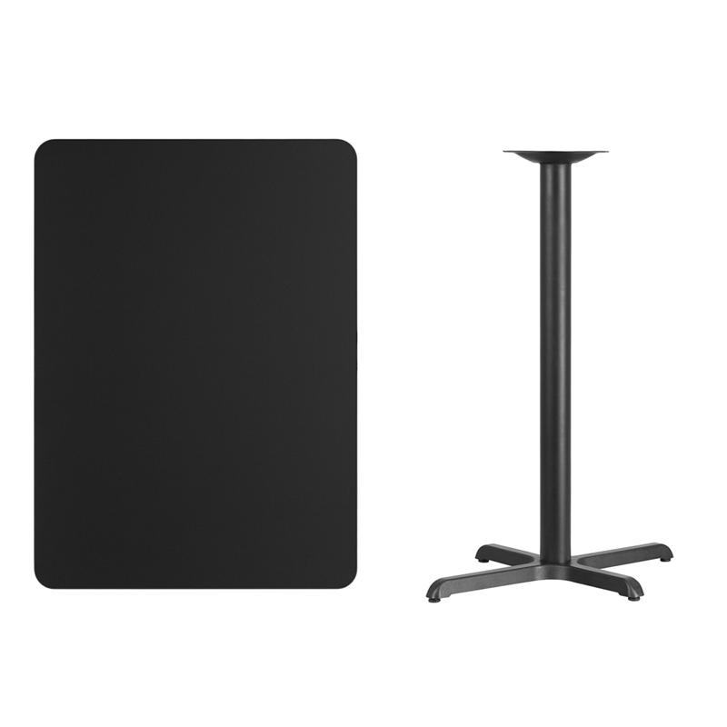 Flash Furniture 30” x 42” Rectangular Black Laminate Table Top with 22” x 30” Bar Height Table Base – XU-BLKTB-3042-T2230B-GG Sale