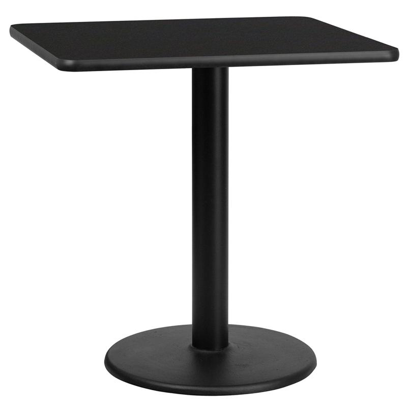 Flash Furniture 30” Square Black Laminate Table Top with 18” Round Table Height Base – XU-BLKTB-3030-TR18-GG Online