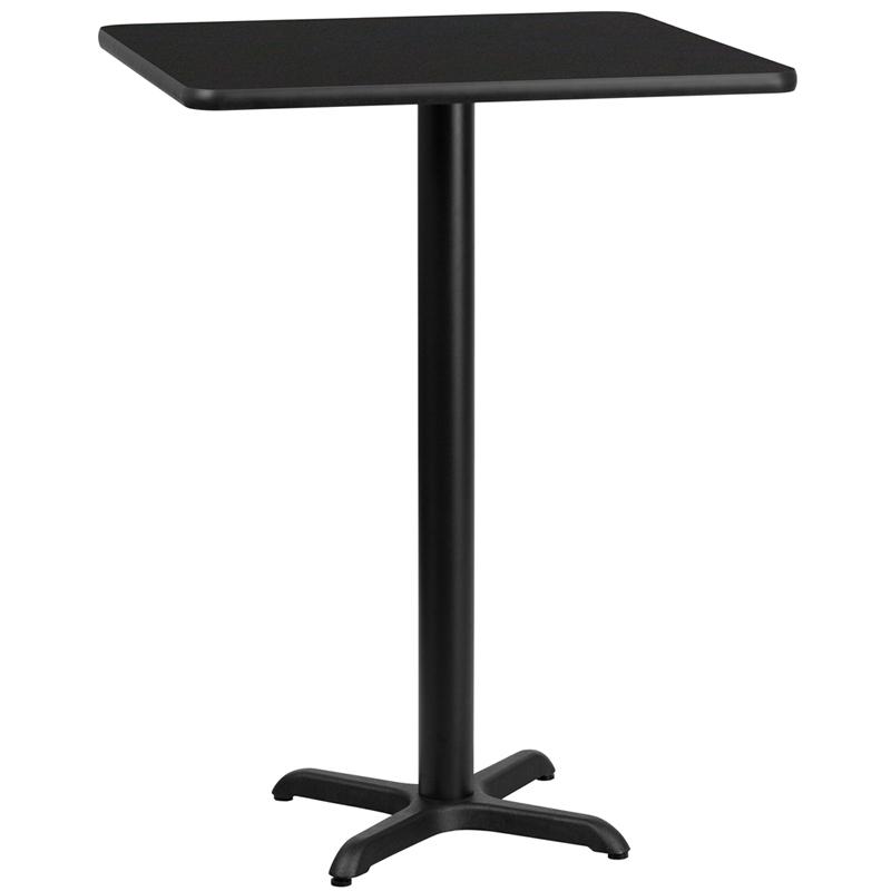 Flash Furniture 30” Square Black Laminate Table Top with 22” x 22” Bar Height Table Base – XU-BLKTB-3030-T2222B-GG Fashion