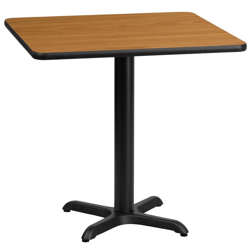 Flash Furniture 30” Square Natural Laminate Table Top with 22” x 22” Table Height Base – XU-NATTB-3030-T2222-GG Online