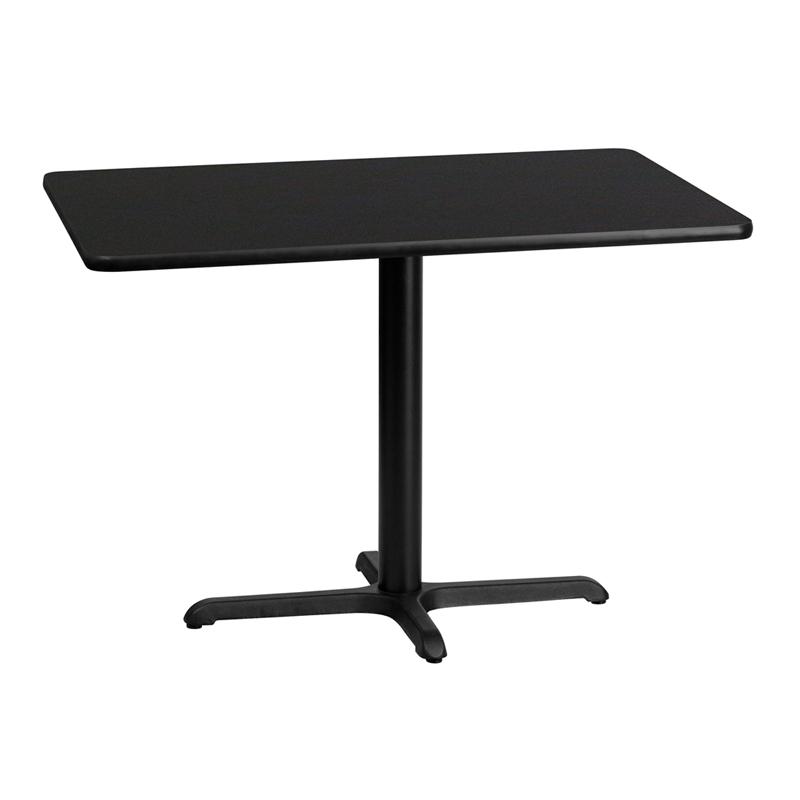 Flash Furniture 30” x 42” Rectangular Black Laminate Table Top with 22” x 30” Table Height Base – XU-BLKTB-3042-T2230-GG Online