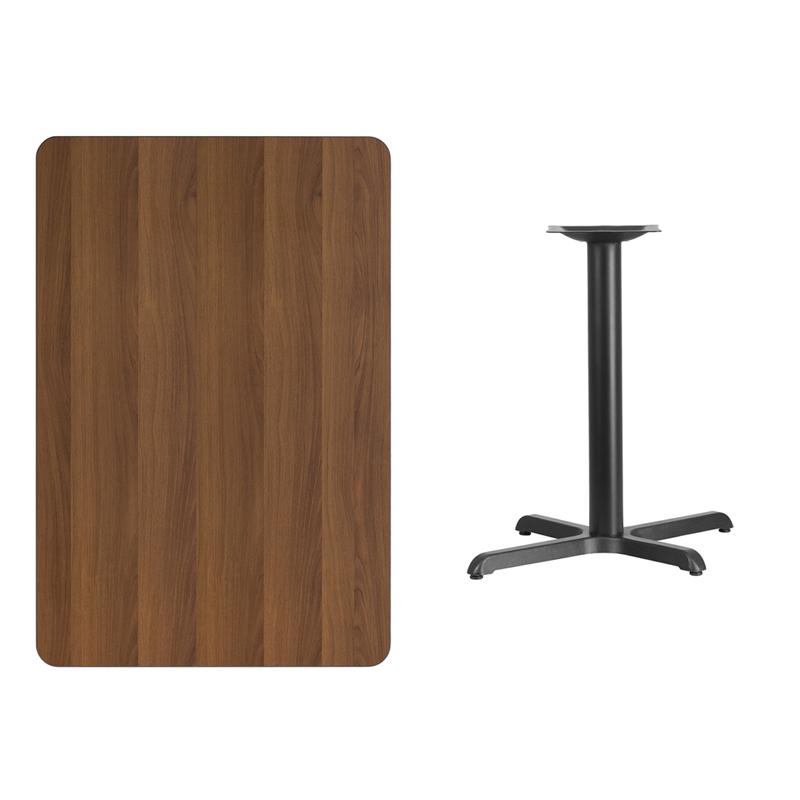 Flash Furniture 30” x 45” Rectangular Walnut Laminate Table Top with 22” x 30” Table Height Base – XU-WALTB-3045-T2230-GG Sale