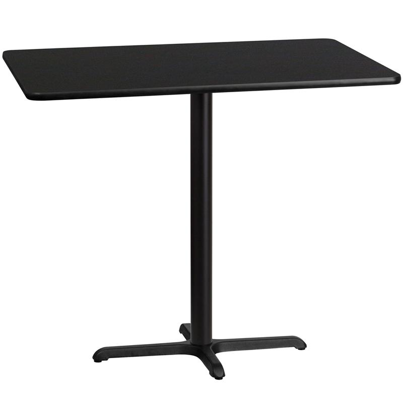 Flash Furniture 30” x 48” Rectangular Black Laminate Table Top with 22” x 30” Bar Height Table Base – XU-BLKTB-3048-T2230B-GG Online Hot Sale