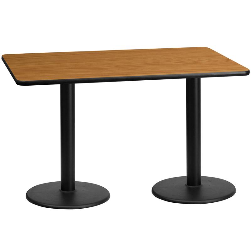 Flash Furniture 30” x 60” Rectangular Natural Laminate Table Top with 18” Round Table Height Bases – XU-NATTB-3060-TR18-GG Sale