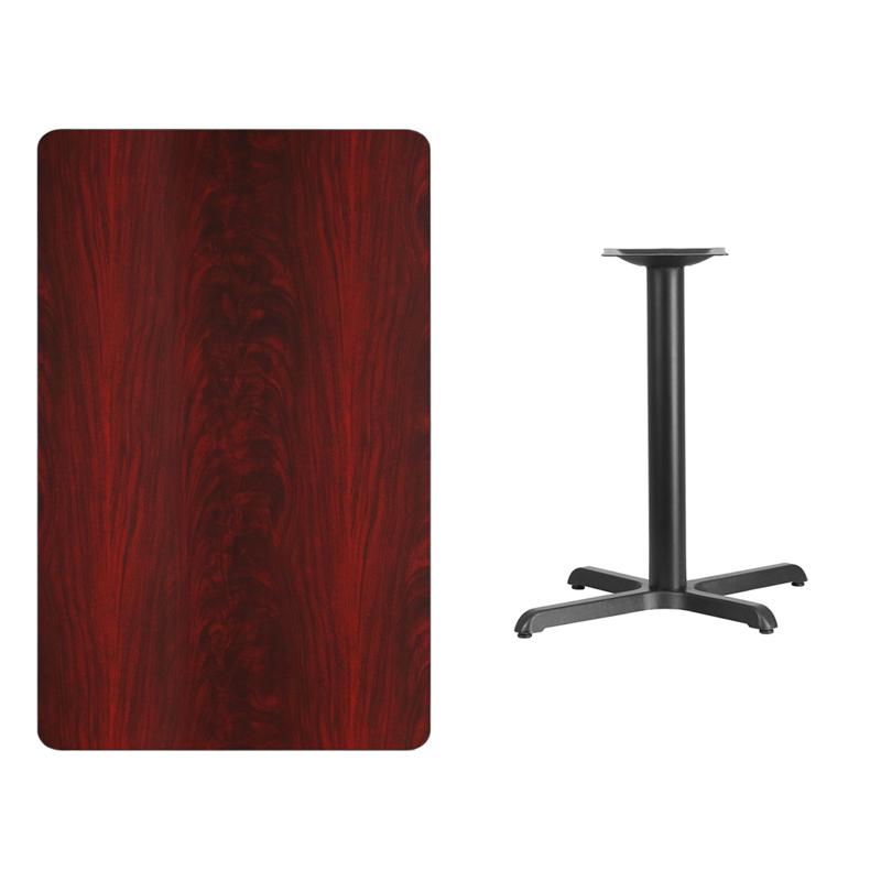 Flash Furniture 30” x 48” Rectangular Mahogany Laminate Table Top with 22” x 30” Table Height Base – XU-MAHTB-3048-T2230-GG Online now