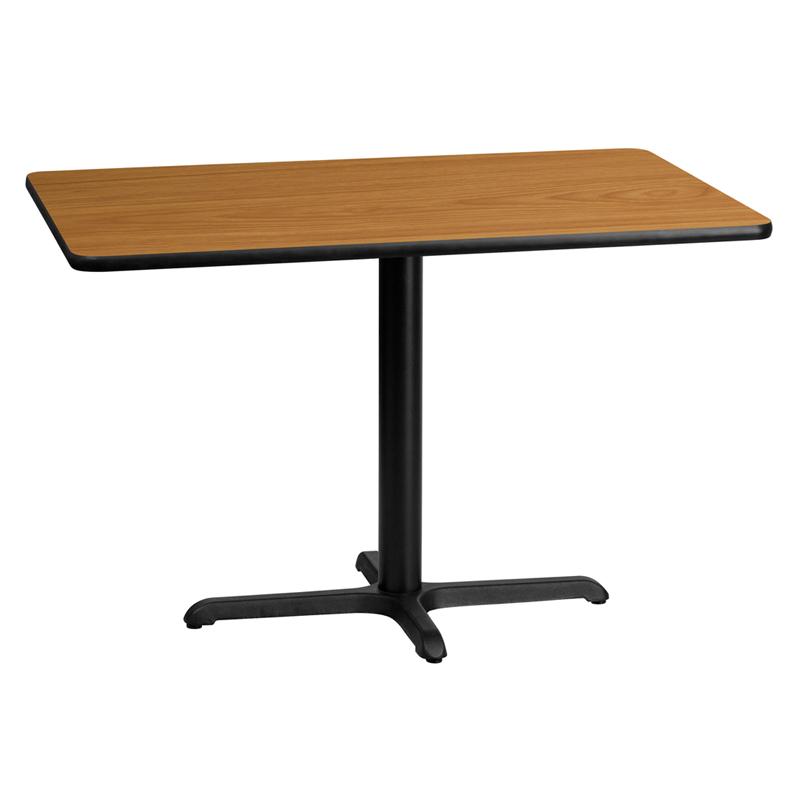 Flash Furniture 30” x 45” Rectangular Natural Laminate Table Top with 22” x 30” Table Height Base – XU-NATTB-3045-T2230-GG Hot on Sale