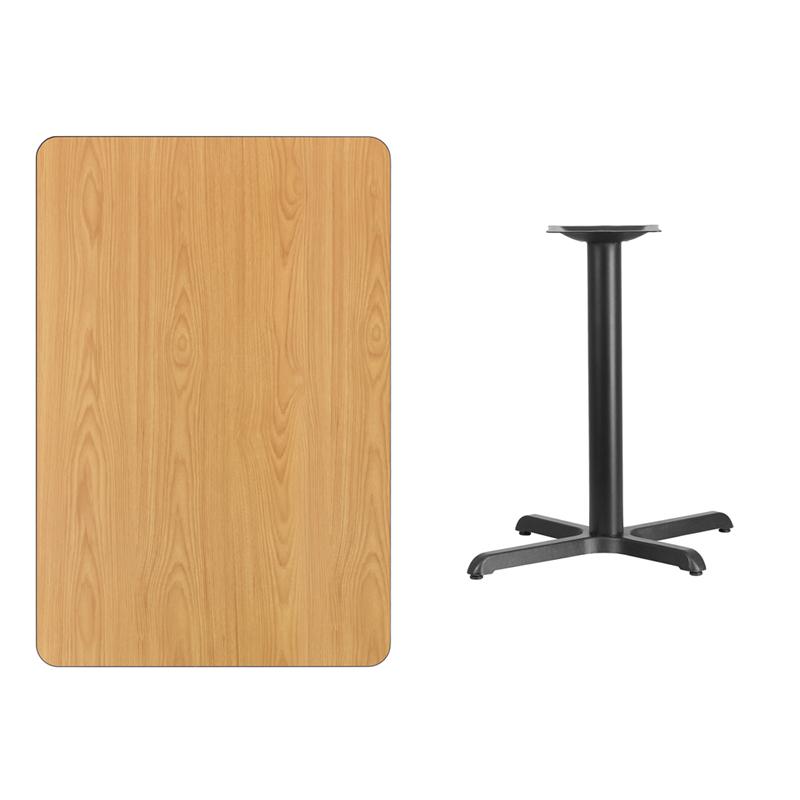 Flash Furniture 30” x 45” Rectangular Natural Laminate Table Top with 22” x 30” Table Height Base – XU-NATTB-3045-T2230-GG Hot on Sale