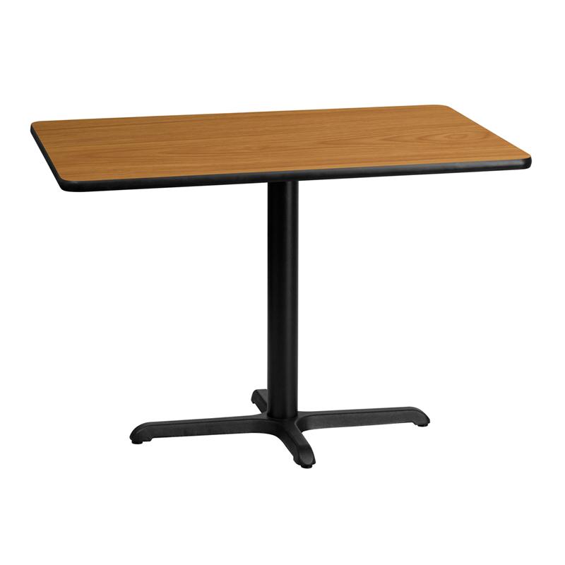 Flash Furniture 30” x 42” Rectangular Natural Laminate Table Top with 22” x 30” Table Height Base – XU-NATTB-3042-T2230-GG Online Sale