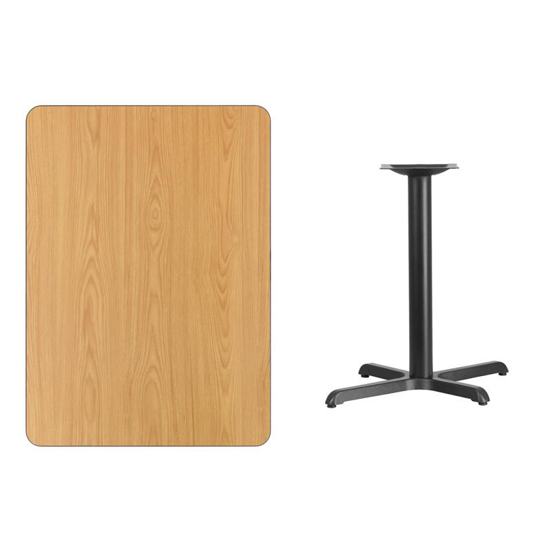 Flash Furniture 30” x 42” Rectangular Natural Laminate Table Top with 22” x 30” Table Height Base – XU-NATTB-3042-T2230-GG Online Sale