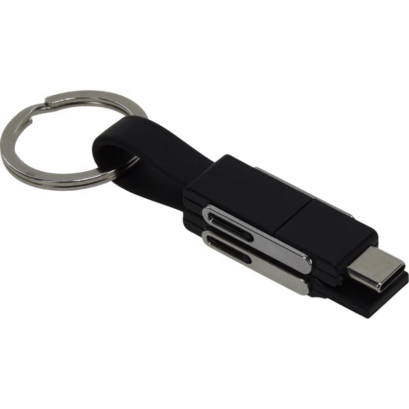 CHRGR CBL KEYCHN BK/SLV Online Hot Sale