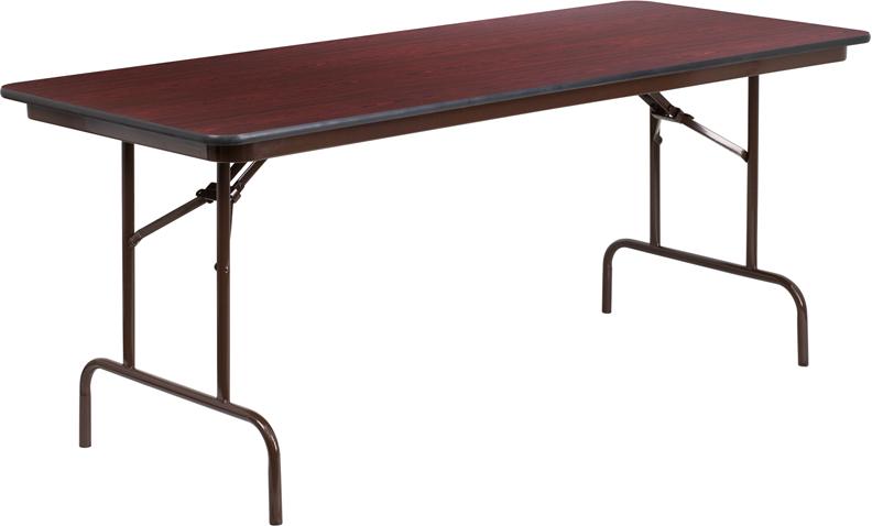 Flash Furniture 30” x 72” Rectangular High Pressure Mahogany Laminate Folding Banquet Table – YT-3072-HIGH-WAL-GG Fashion