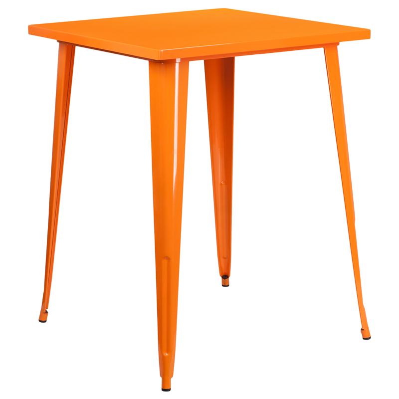 Flash Furniture 31.5” Square Orange Metal Indoor-Outdoor Bar Height Table – CH-51040-40-OR-GG Fashion