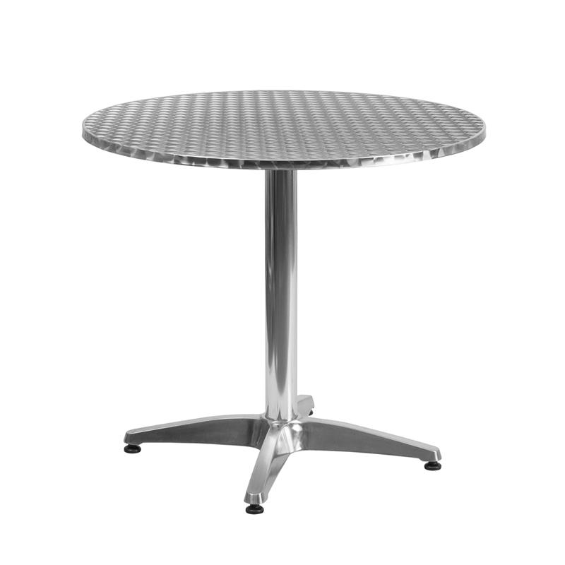 Flash Furniture 31.5” Round Aluminum Indoor-Outdoor Table with Base – TLH-052-3-GG Sale