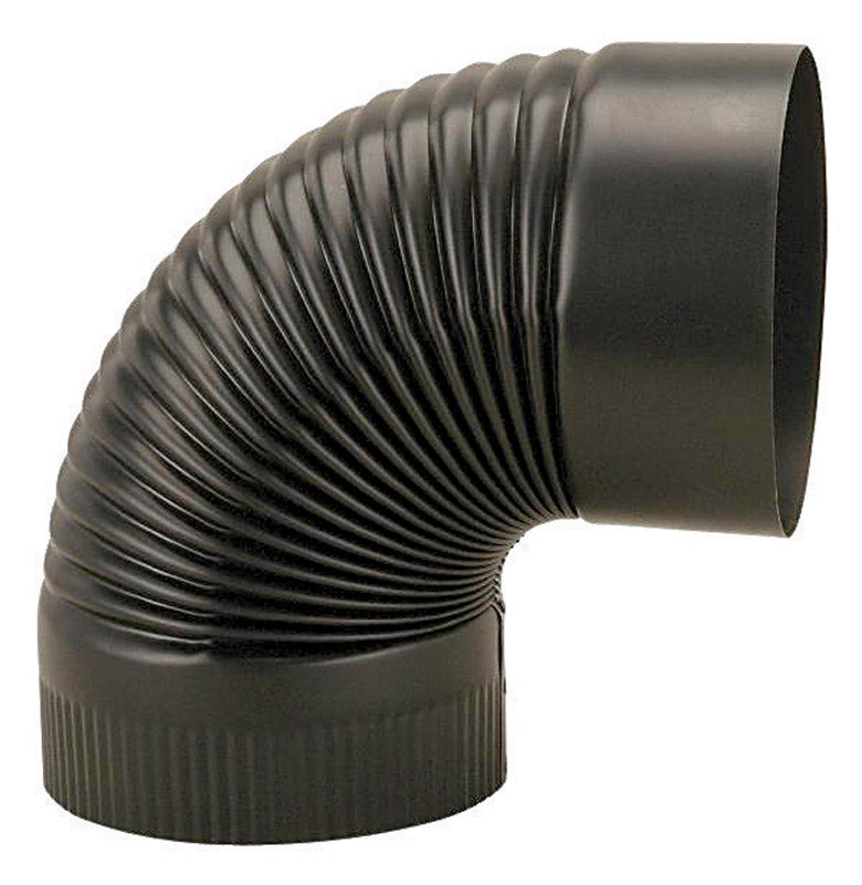 ELBOW 90 CORR 24G 6″ BLK Fashion