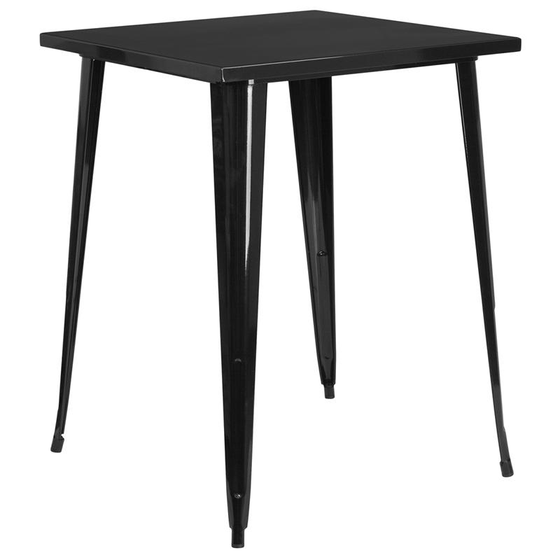 Flash Furniture 31.5” Square Black Metal Indoor-Outdoor Bar Height Table – CH-51040-40-BK-GG Online Hot Sale