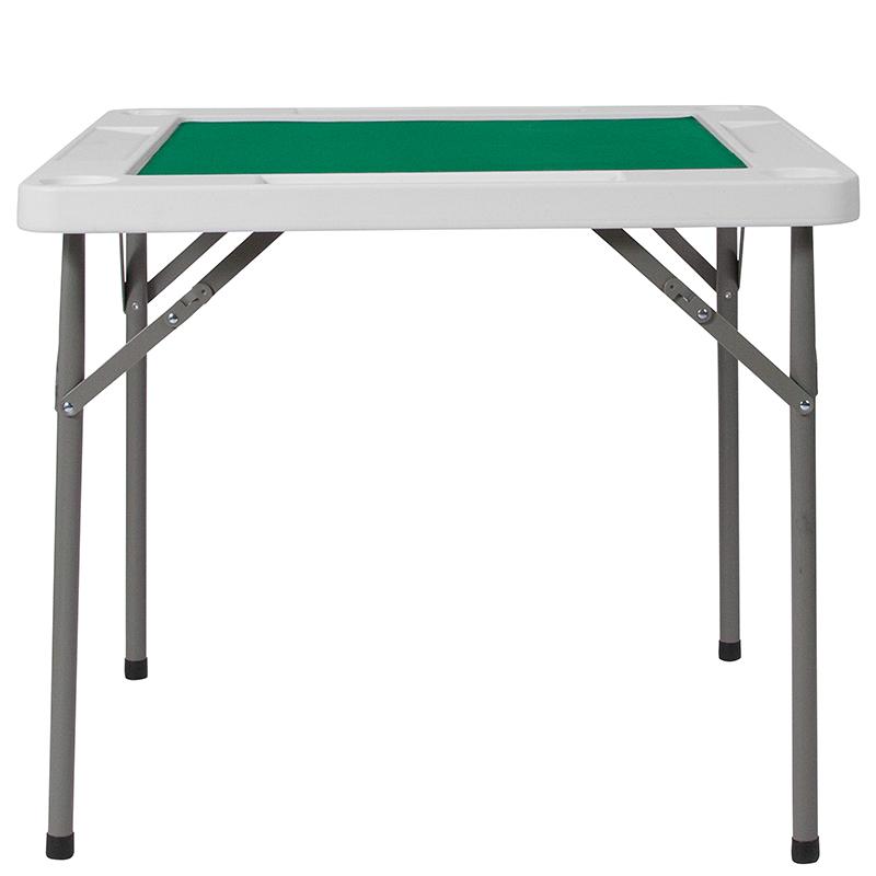 Flash Furniture 34.5” Square Granite White Folding Game Table with Green Playing Surface – DAD-MJZ-88-GG Online Hot Sale