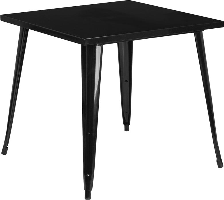 Flash Furniture 31.75” Square Black Metal Indoor-Outdoor Table – CH-51040-29-BK-GG Online