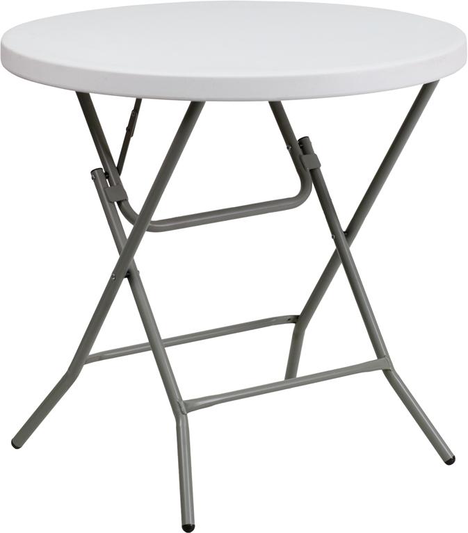 Flash Furniture 32” Round Granite White Plastic Folding Table – DAD-YCZ-80R-GW-GG Sale