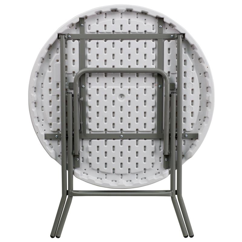 Flash Furniture 32” Round Granite White Plastic Folding Table – DAD-YCZ-80R-GW-GG Sale